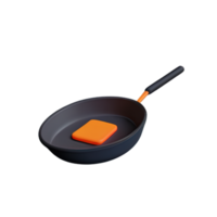 frittura padella 3d icona illustrazione png