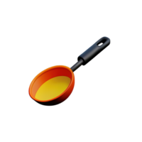 frituren pan 3d icoon illustratie png