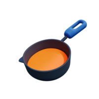 frittura padella 3d icona illustrazione png