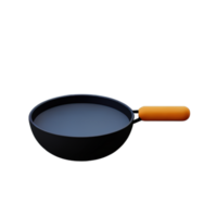 friture la poêle 3d icône illustration png