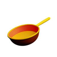 frittura padella 3d icona illustrazione png