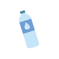 Plastic water bottle full of fresh spring water, hydration and beverages concept png