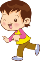 linda pequeño niños niña o niños dibujos animados personaje png