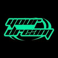 Futuristic lettering logo in Y2K style. Digital graphic, inscriptions for posters, logo, typography, streetwear, t-shirt, apparel, sticker vector