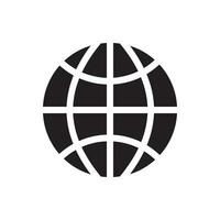 vector illustration  globe line, outline, black, solid