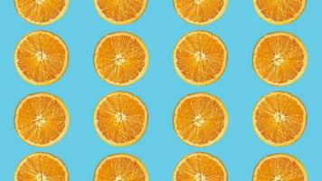 des oranges géométrique modèle bleu Contexte mouvement graphique video