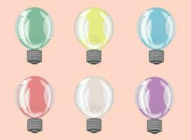 Various collection of colored bulbs amazing new vector