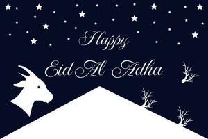 Happy Eid Al-Adha. Islamic Background with Lamb Illustration vector