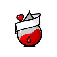 vector design of container, blood bag, droplet, blood donation vector