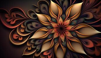 Abstract Flower Pattern Background photo