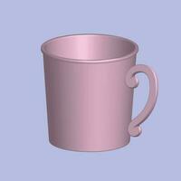 3D Mug with hot tea and milk or cappuccino and latte. Realistic americano and espresso drink illustration, coffee cup. vector