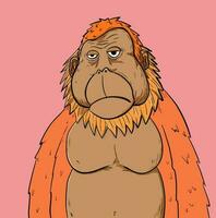 ape character illustration vector