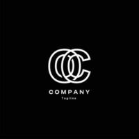 lettermark oc logo monoline simple vector for business