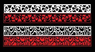 Decorative wall panels set Jali design CNC pattern, laser cutting pattern, router CNCcutting.Jali Laser cut decorative panel set with lace pattern vector