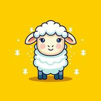 Cute cartoon sheep. Vector Illustration EPS10