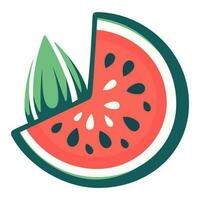 Watermelon slice. Vector Illustration EPS10