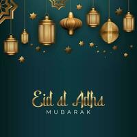 Muslim Holiday Background with Lanterns. Vector Illustration EPS10