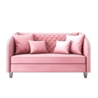 rosa divano isolato. illustrazione ai generativo png