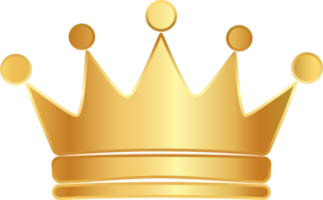 Simple golden crown icon. Vector Illustration png