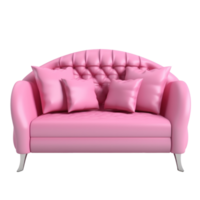 Pink sofa isolated. Illustration png