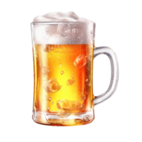 Becher frisch Bier isoliert. Illustration ai generativ png