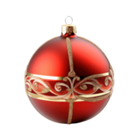 Bola de Natal Vermelha e Guirlanda Natalina PNG [download] - Designi