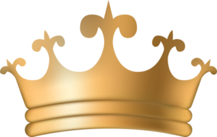 Simple golden crown icon. Vector Illustration png