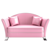 Pink sofa isolated. Illustration png