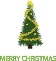merry christmas tree vector