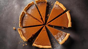 Autumn pumpkin pie. Illustration photo