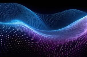 Abstract neon wave background. Illustration photo