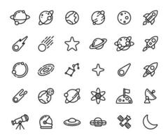 Space icon set vector logo illustration