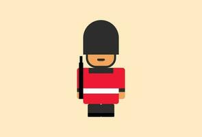 Royal Guard Army Flat Character vector