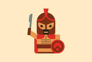 Spartan Army Flat Character vector