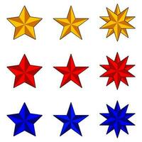 star vector icon. Set of star symbols isolated on white background and easy to edit.