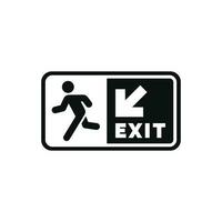 Emergency exit symbol icon isolated on white background vector