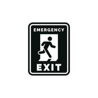 Emergency exit symbol icon isolated on white background vector