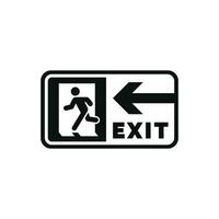 Emergency exit symbol icon isolated on white background vector