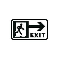 Emergency exit symbol icon isolated on white background vector