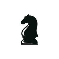 Caballero ajedrez icono aislado en blanco antecedentes vector