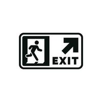 Emergency exit symbol icon isolated on white background vector