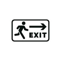 Emergency exit symbol icon isolated on white background vector