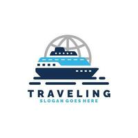 Ship logo design vector illustration