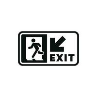 Emergency exit symbol icon isolated on white background vector