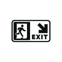 Emergency exit symbol icon isolated on white background vector