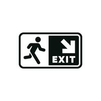 Emergency exit symbol icon isolated on white background vector