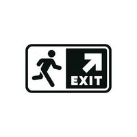 Emergency exit symbol icon isolated on white background vector