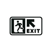 Emergency exit symbol icon isolated on white background vector