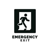 Emergency exit symbol icon isolated on white background vector