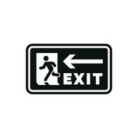 Emergency exit symbol icon isolated on white background vector